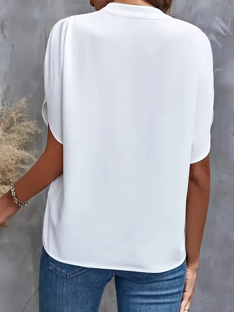 INESA - SOFT AND ELEGANT V-NECK BLOUSE
