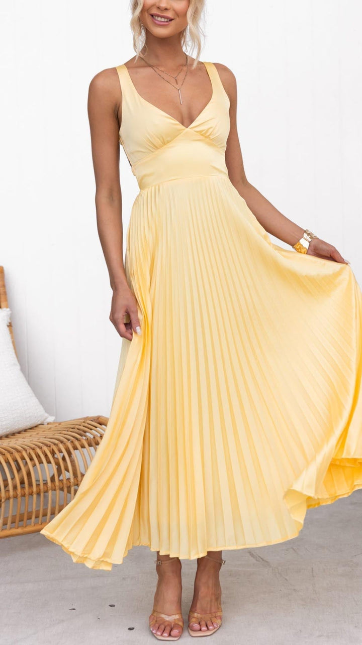 Eleanora – Golden Drape Dress
