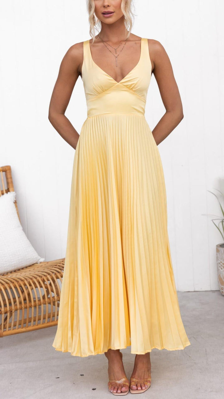 Eleanora – Golden Drape Dress
