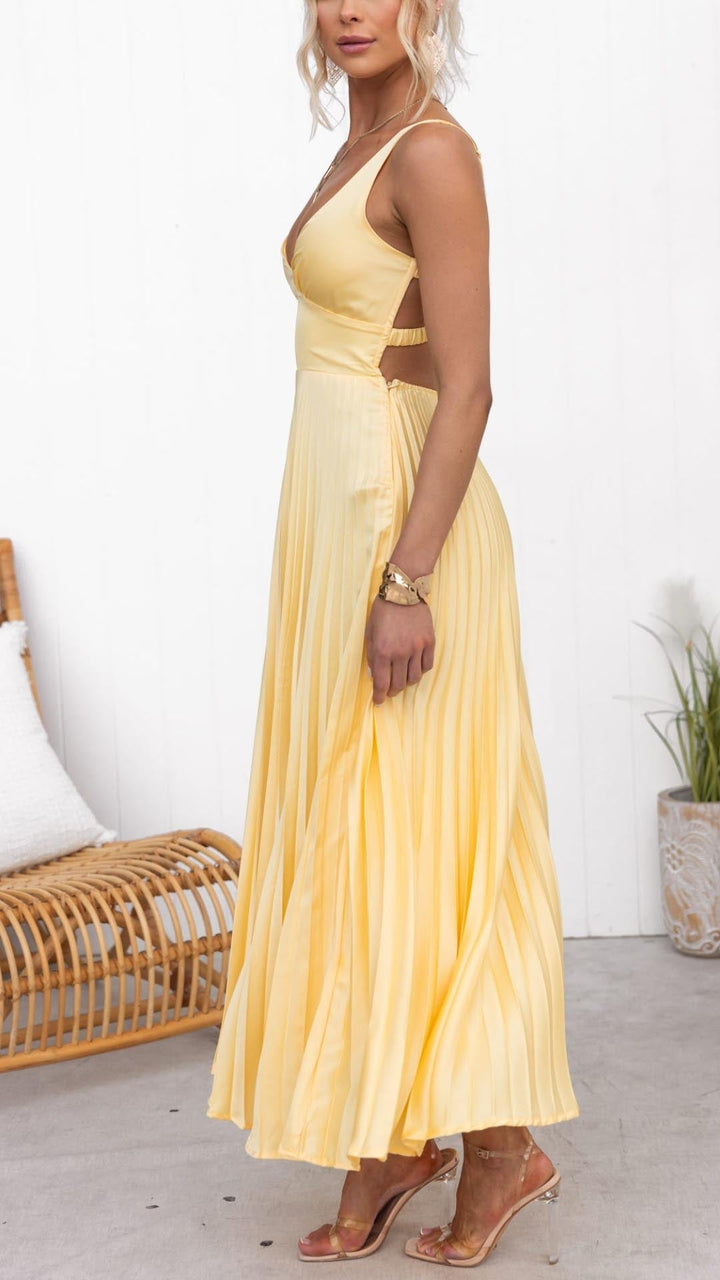 Eleanora – Golden Drape Dress