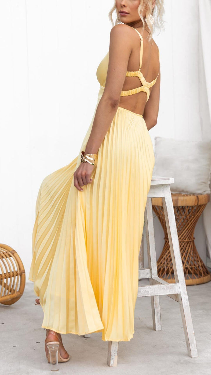 Eleanora – Golden Drape Dress
