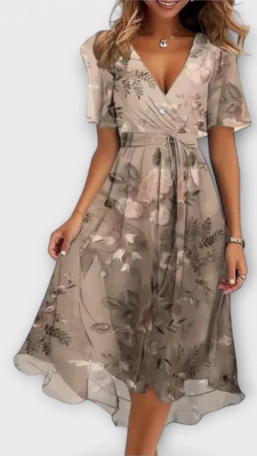Mirielle – Soft Elegance V-Neck Dress