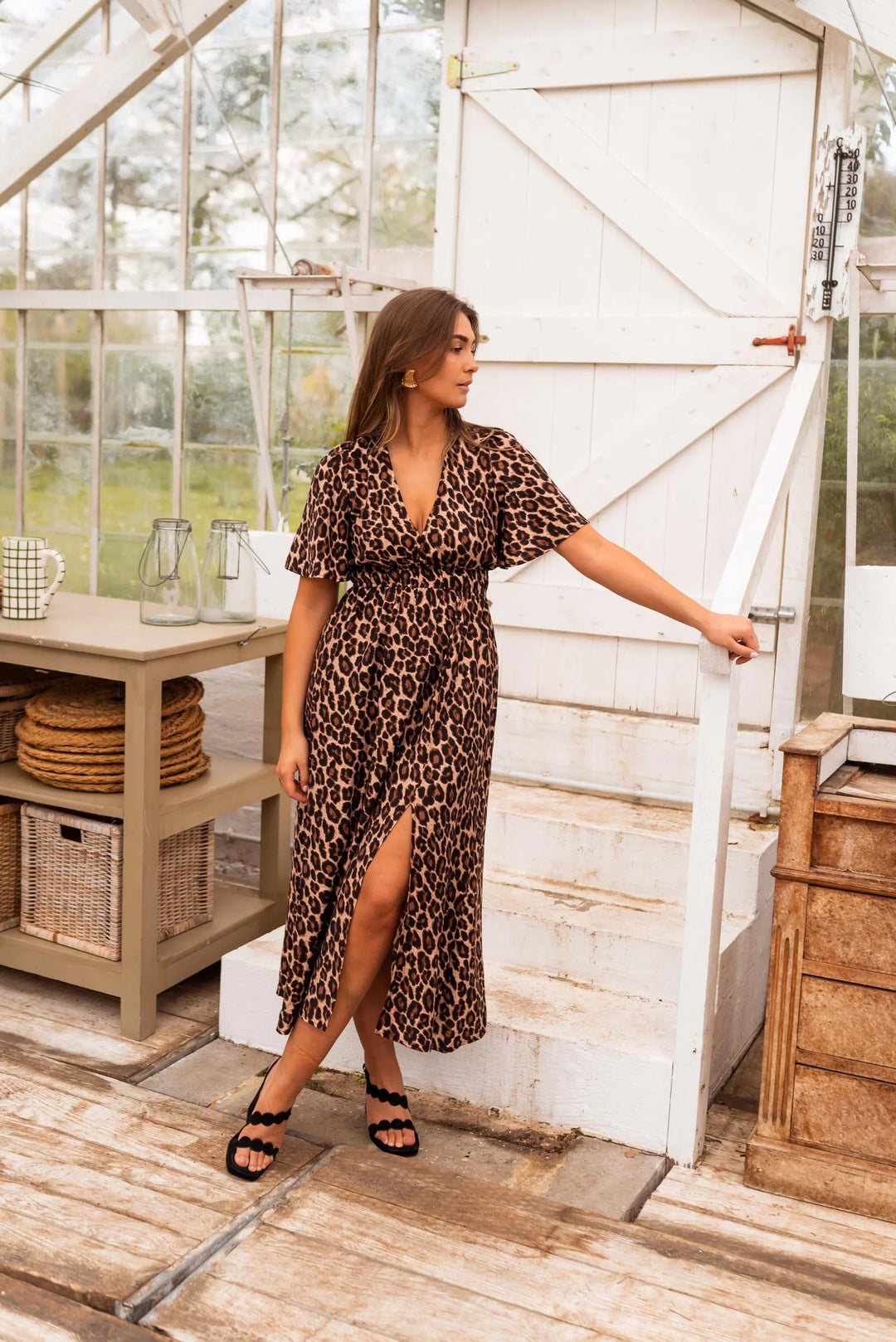 SAHARA GRACE - LEOPARD MAXI DRESSS